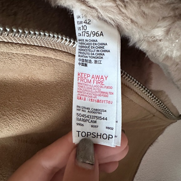 Topshop Faux Fur Tan Jacket - Picture 6 of 6